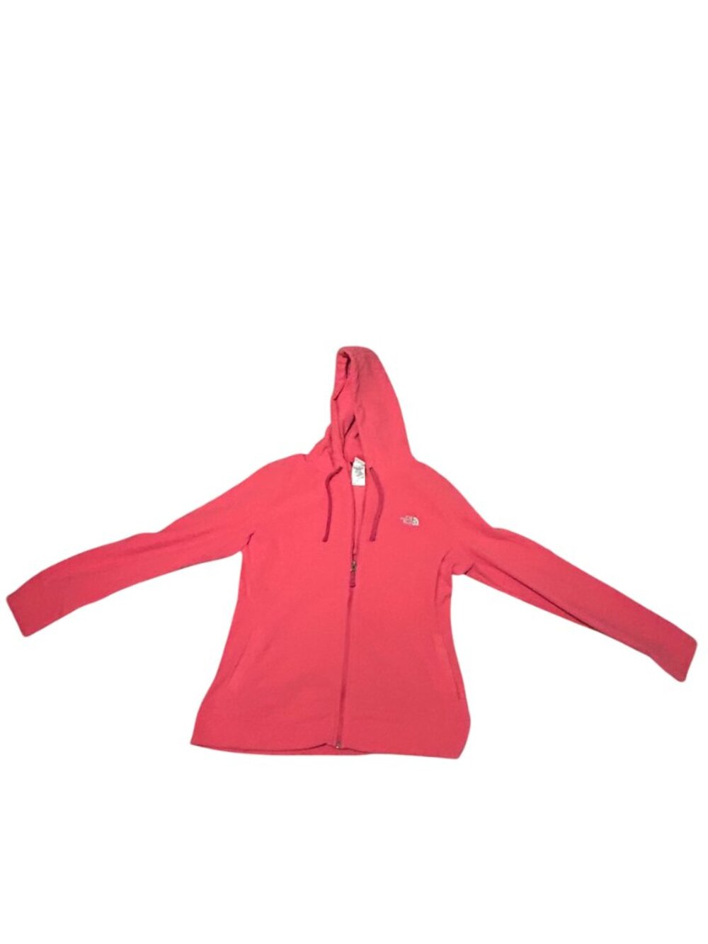 North Face Coral Pink Full Zip Hooded Jacket - Picture 3 of 5